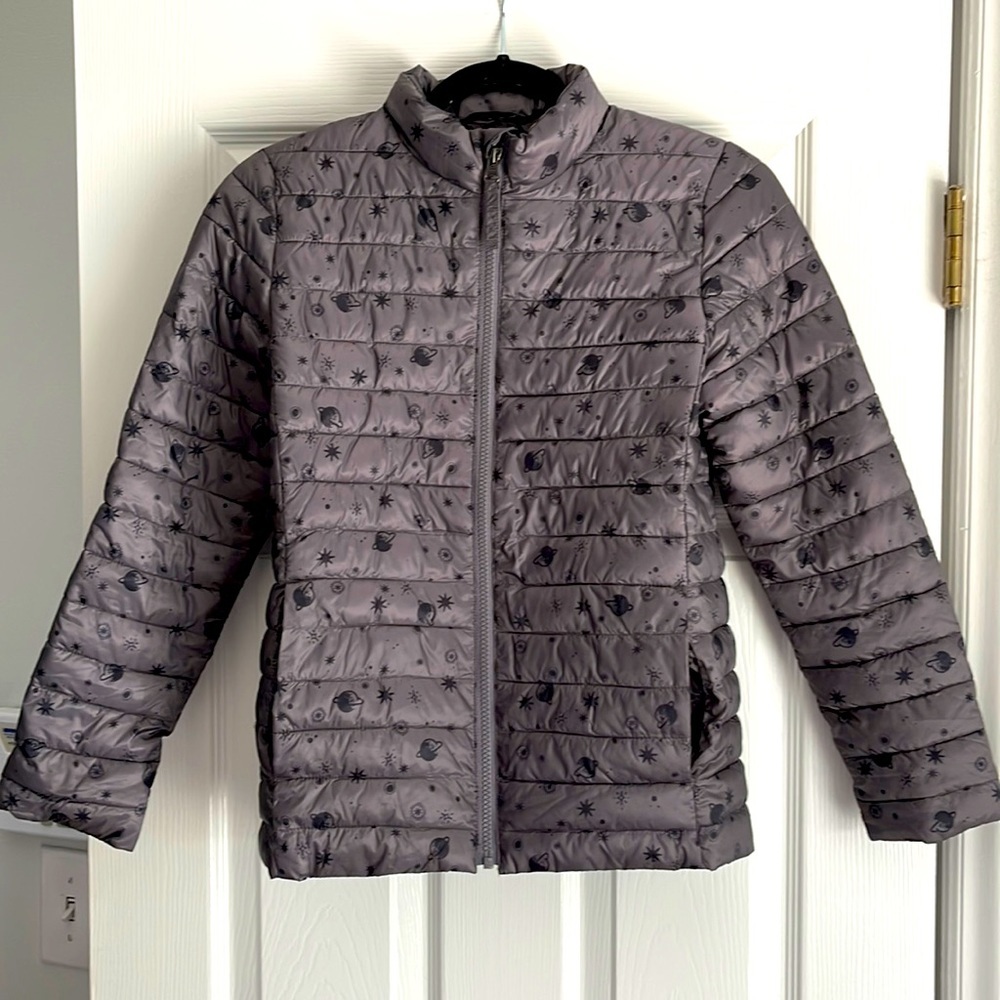 Lands End grey puffer jacket
